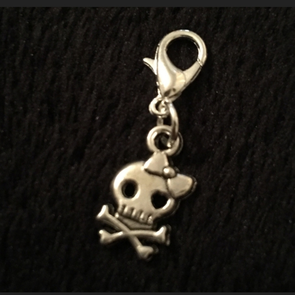 SKULL BOW charm planner zipper charms zipper pulls
